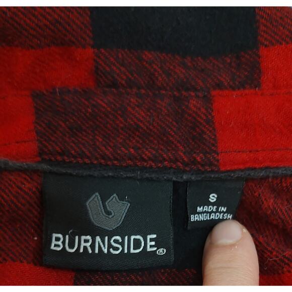 Georgia Bulldogs Women's Small Black Red Plaid Flannel Button Down B5 - Picture 7 of 7